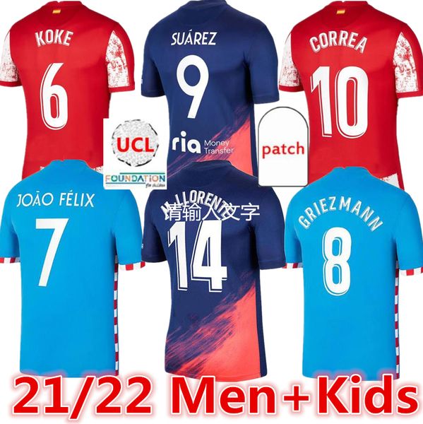 21 22 griezmann atletico soccer jerseys joão félix madrid 2021 2022 m.llorente koke saul suarez correa carrasco lemar camiseta football shir, Black;yellow
21 22 griezmann atletico soccer jerseys joão félix madrid 2021 2022 m.llorente koke saul suarez correa carrasco lemar camiseta football shir, Black;yellow