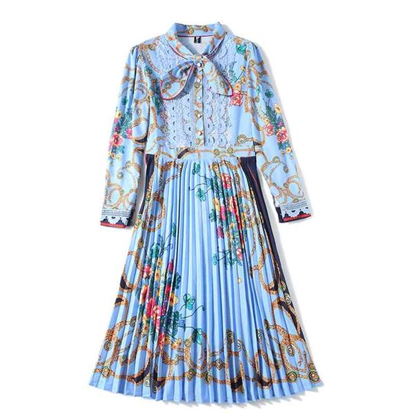 runway designer woman midi dress autumn women's elegant long sleeve bow collar lace pearl print vintage pleated party dresses 210603, Black;gray
runway designer woman midi dress autumn women's elegant long sleeve bow collar lace pearl print vintage pleated party dresses 210603, Black;gray