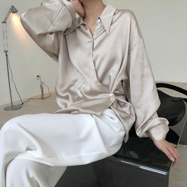 women's blouses & shirts 2021 autumn simple elegant ladies europe fashion long sleeve women solid color, White
women's blouses & shirts 2021 autumn simple elegant ladies europe fashion long sleeve women solid color, White