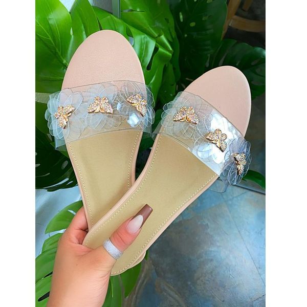 slippers 2021 summer women's shoes fashion rhinestone butterfly flat open toe solid color sandals outdoor leisure plus size, Black
slippers 2021 summer women's shoes fashion rhinestone butterfly flat open toe solid color sandals outdoor leisure plus size, Black