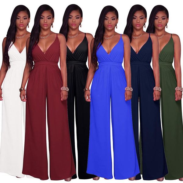 women's jumpsuits & rompers women wide leg pants summer v neck spaghetti strap jumpsuit romper lady party clubwear playsuits overalls o, Black;white
women's jumpsuits & rompers women wide leg pants summer v neck spaghetti strap jumpsuit romper lady party clubwear playsuits overalls o, Black;white