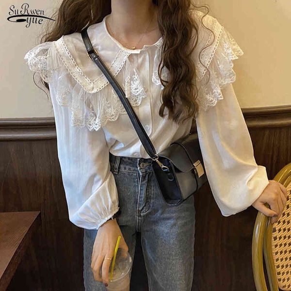 spring fairy peter pan collar basic blouse office lady chic lace chiffon puff sleeve casual vintage female shirt 11767 210521, White
spring fairy peter pan collar basic blouse office lady chic lace chiffon puff sleeve casual vintage female shirt 11767 210521, White
