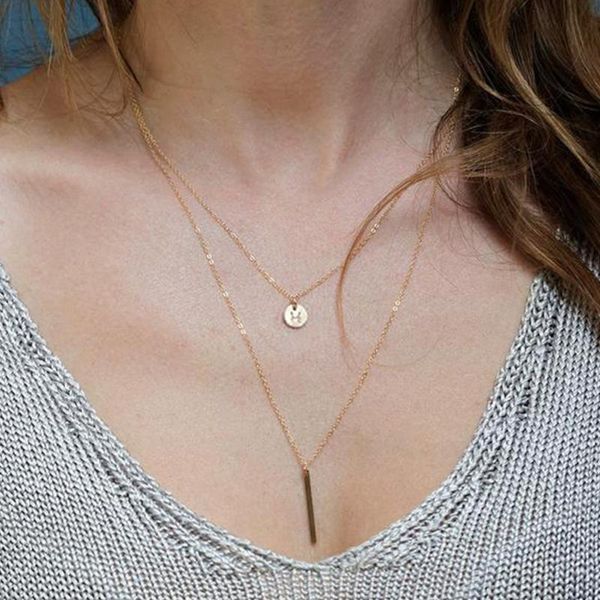 stainless steel necklace for women minimalist pendant gold color jewelry necklaces, Silver
stainless steel necklace for women minimalist pendant gold color jewelry necklaces, Silver