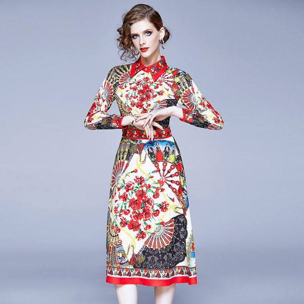 casual dresses 2021 women runway elegant vintage printing dress print party vestidos fashion christmas red designer, Black;gray
casual dresses 2021 women runway elegant vintage printing dress print party vestidos fashion christmas red designer, Black;gray