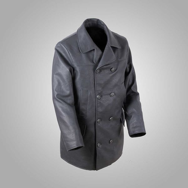 german repro kriegsmarine submarine ww2 u-boat faux leather coat military uniform 211018, Black
german repro kriegsmarine submarine ww2 u-boat faux leather coat military uniform 211018, Black