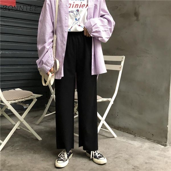 women's pants & capris women elastic waist wide leg pant harajuku trousers womens long length office lady casual all-match solid loose, Black;white
women's pants & capris women elastic waist wide leg pant harajuku trousers womens long length office lady casual all-match solid loose, Black;white