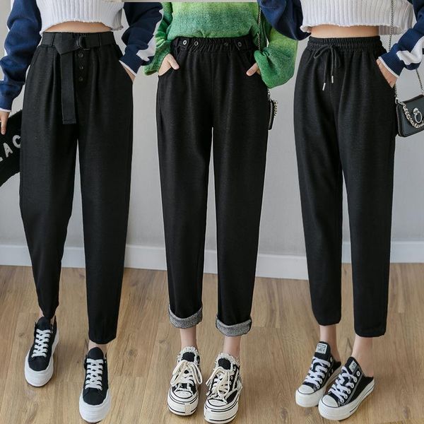 women's pants & capris women harem pant 2021 spring autumn fashion female black casual high waist wide loose trousers, Black;white
women's pants & capris women harem pant 2021 spring autumn fashion female black casual high waist wide loose trousers, Black;white