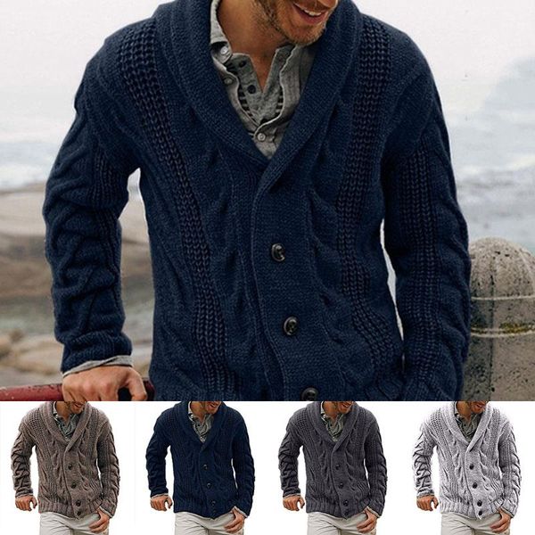 men's jackets men cardigan solid color sweater knitted jumper coat warm soft jacket casual buttoned long sleeve chunky collar, Black;brown
men's jackets men cardigan solid color sweater knitted jumper coat warm soft jacket casual buttoned long sleeve chunky collar, Black;brown