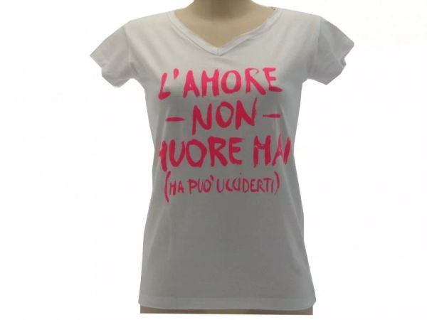 t shirt only words woman basic love never dies but could kill you, White;black