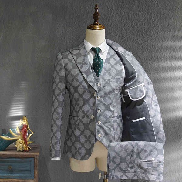 men's suits & blazers ternos masculino suit men leisure business formal dress trend print bridegroom wedding british style smoking, White;black
men's suits & blazers ternos masculino suit men leisure business formal dress trend print bridegroom wedding british style smoking, White;black