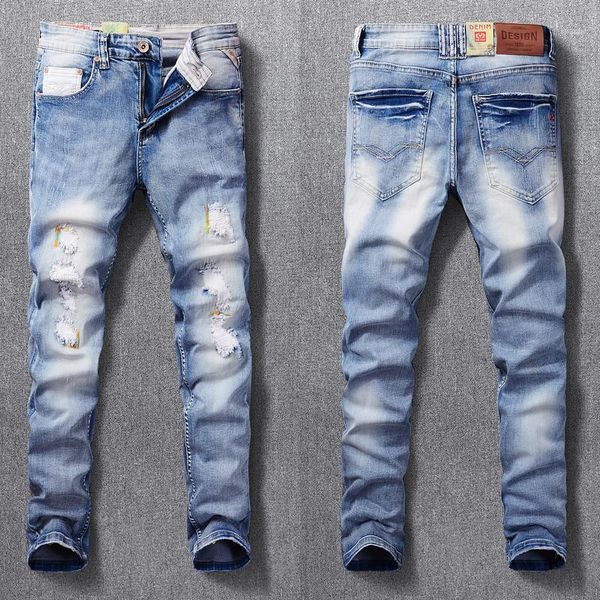 streetwear fashion men jeans retro light blue destroyed ripped for slim fit hip hop denim punk pants men's
streetwear fashion men jeans retro light blue destroyed ripped for slim fit hip hop denim punk pants men's