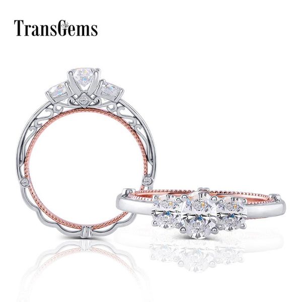 cluster rings transgems 14k 585 white and rose gold main 0.6ct 4x6mm f color oval moissanite 3 stone engagement ring for women with accents, Golden;silver
cluster rings transgems 14k 585 white and rose gold main 0.6ct 4x6mm f color oval moissanite 3 stone engagement ring for women with accents, Golden;silver