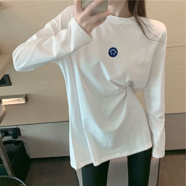 white fleece and cashmere with foreign style bottom coat for women's autumn and winter versatile t-shirt for women's long sleeve c, Black
white fleece and cashmere with foreign style bottom coat for women's autumn and winter versatile t-shirt for women's long sleeve c, Black