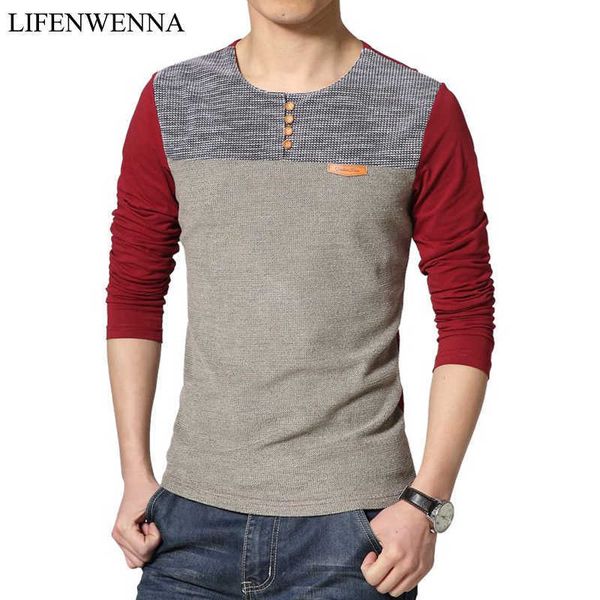 us s-xl spring arrival men's t shirt o neck patchwork long sleeve t shirt mens clothing trend plus size tees shirts 210528, White;black
us s-xl spring arrival men's t shirt o neck patchwork long sleeve t shirt mens clothing trend plus size tees shirts 210528, White;black