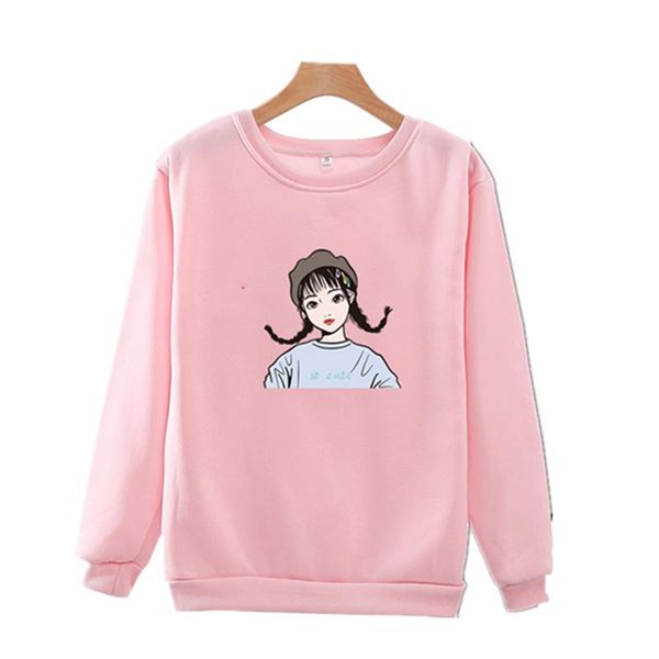 women's hoodies & sweatshirts sweatshirt autumn and winter korean round neck fashion printing sleeve long plush loose student top, Black
women's hoodies & sweatshirts sweatshirt autumn and winter korean round neck fashion printing sleeve long plush loose student top, Black