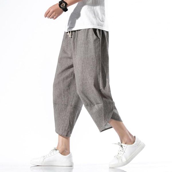 men's pants chinese men tang suit hanfu japanese harajuku wide-leg linen ice silk cropped trousers plus size 5xl loose summer thin, Black
men's pants chinese men tang suit hanfu japanese harajuku wide-leg linen ice silk cropped trousers plus size 5xl loose summer thin, Black