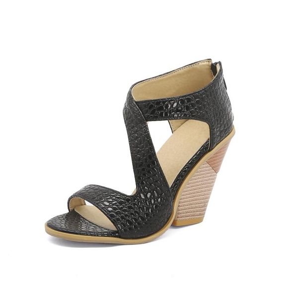 sandals 2021 summer wind round head back zipper high heel women's 34-43 large fashion, Black
sandals 2021 summer wind round head back zipper high heel women's 34-43 large fashion, Black