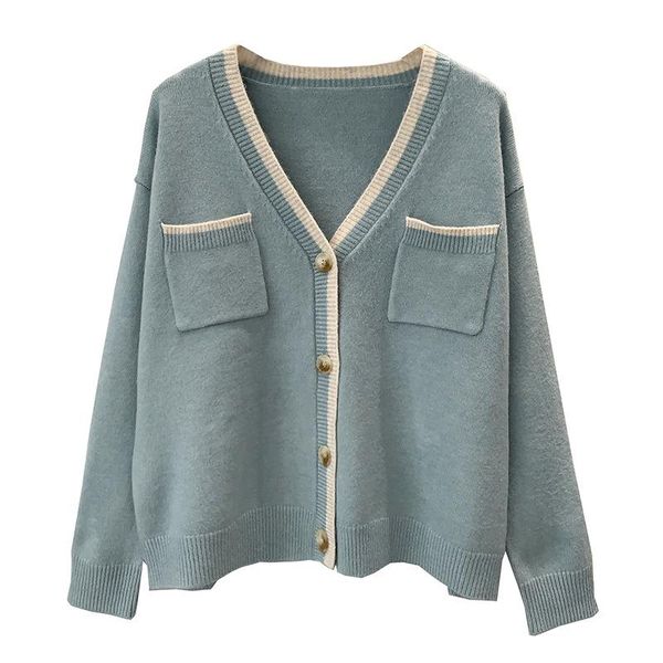women's knits & tees v-neck solid color knitted cardigan spring and autumn loose casual color-blocking sweater coat cropped, White
women's knits & tees v-neck solid color knitted cardigan spring and autumn loose casual color-blocking sweater coat cropped, White