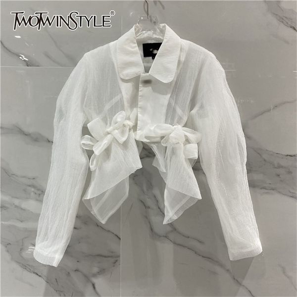 white casual shirts for women lapel long sleeve patchwork bowknot irregular hem short blouses female summer fashion 210524
white casual shirts for women lapel long sleeve patchwork bowknot irregular hem short blouses female summer fashion 210524