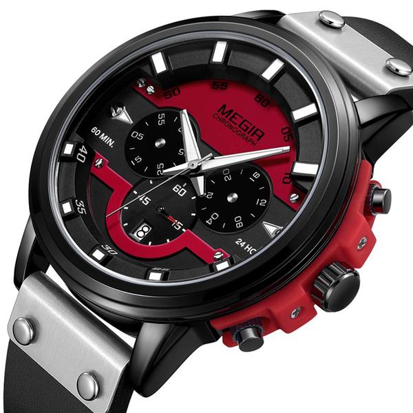 wristwatches 2021 quartz watches megir men analog chronograph clock sports military leather strap fashion wrist watch, Slivery;brown
wristwatches 2021 quartz watches megir men analog chronograph clock sports military leather strap fashion wrist watch, Slivery;brown