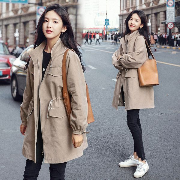 tracksuits windbreaker zipper ladies long korean section loose casual jacket spring turtleneck solid coat f981 ginm, Gray
tracksuits windbreaker zipper ladies long korean section loose casual jacket spring turtleneck solid coat f981 ginm, Gray