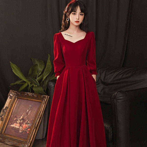 luxury street style dresses chiffon toast bride 2021 wine red long sleeve wedding can be worn by autumn women at ordinary tim, Black;pink
luxury street style dresses chiffon toast bride 2021 wine red long sleeve wedding can be worn by autumn women at ordinary tim, Black;pink