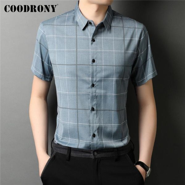 men's casual shirts coodrony brand summer arrival business stripe plaid slim fit short sleeve shirt men cool clothing c6086s, White;black
men's casual shirts coodrony brand summer arrival business stripe plaid slim fit short sleeve shirt men cool clothing c6086s, White;black
