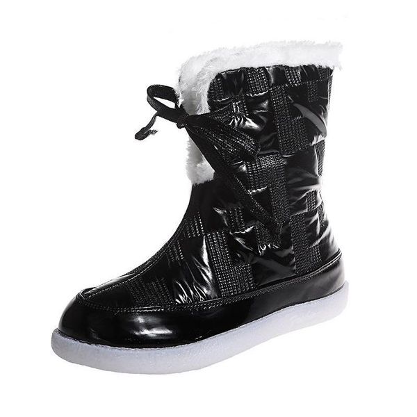 boots winter women plus velvet round toe warm high-large size beef tendon flat heel middle tube undefined snow leather, Black
boots winter women plus velvet round toe warm high-large size beef tendon flat heel middle tube undefined snow leather, Black