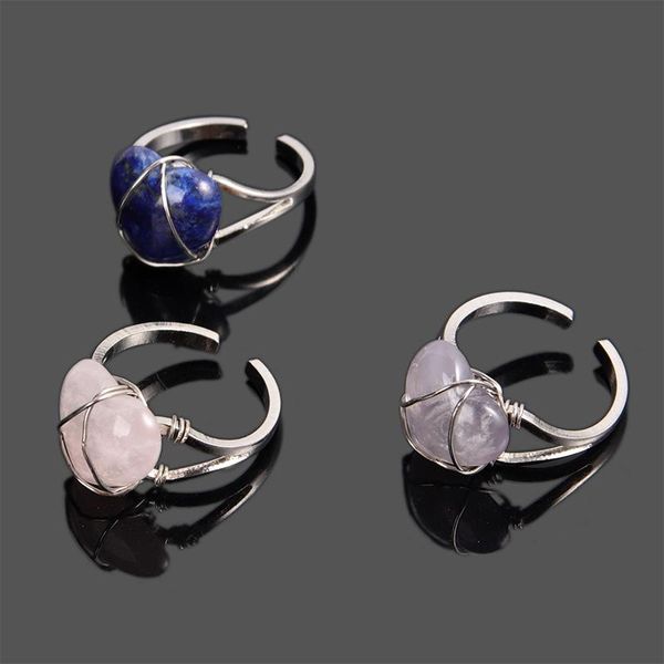 wedding rings natural crystal open fashion heart-shape wire wrap stone women resizable quartz finger ring jewelry gift, Slivery;golden
wedding rings natural crystal open fashion heart-shape wire wrap stone women resizable quartz finger ring jewelry gift, Slivery;golden