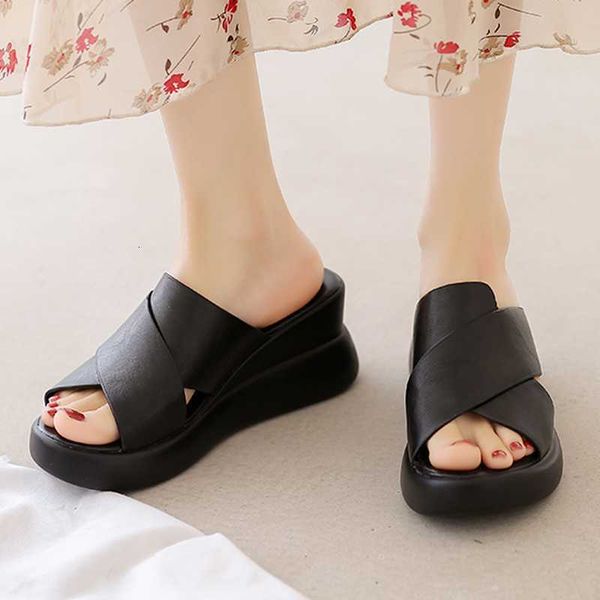 sandals summer thick chunky wedge heel platform leather peep toe casual outdoor slides woman beach fashion shoes ladies female npg, Black
sandals summer thick chunky wedge heel platform leather peep toe casual outdoor slides woman beach fashion shoes ladies female npg, Black
