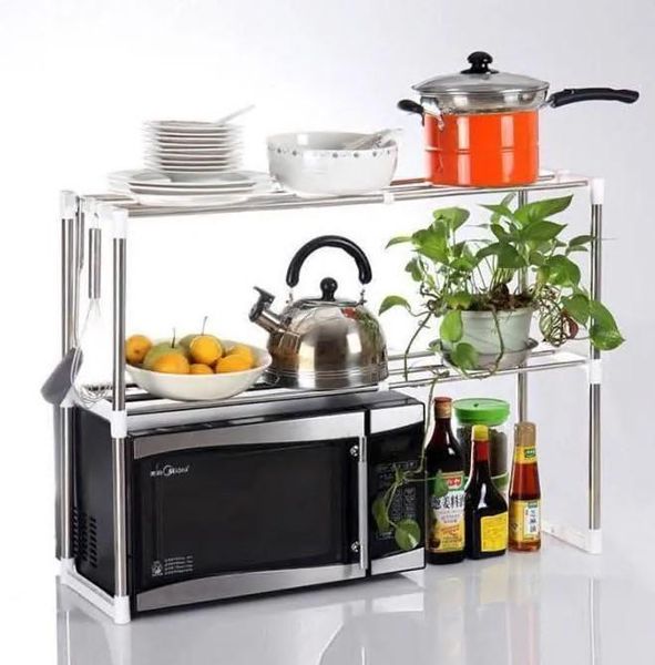 hooks & rails kitchen storage 2 layer microwave rack load 15kg can expand multi-function sink 3style organization
hooks & rails kitchen storage 2 layer microwave rack load 15kg can expand multi-function sink 3style organization