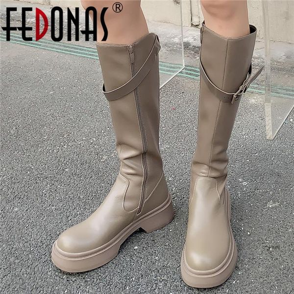 boots fedonas casual thick heels women knee-high autumn winter fashion concise buckle genuine leather basic splicing shoes woman, Black
boots fedonas casual thick heels women knee-high autumn winter fashion concise buckle genuine leather basic splicing shoes woman, Black