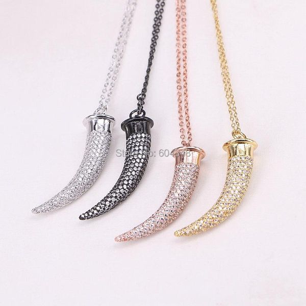 pendant necklaces 5 strands zyunz micro pave cz clear cubic zirconia horn with chain necklace, Silver
pendant necklaces 5 strands zyunz micro pave cz clear cubic zirconia horn with chain necklace, Silver