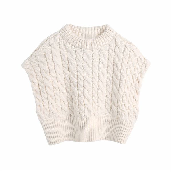 women's knits & tees women spring fashion za knitted pullover short vest female casual o-neck sleeveless white loose sweaters girl
women's knits & tees women spring fashion za knitted pullover short vest female casual o-neck sleeveless white loose sweaters girl