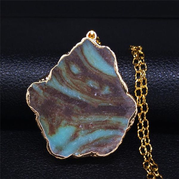 pendant necklaces 2021 irregular resin stainless steel long boho for women gold color statement necklace jewelry colgante n6s04, Silver
pendant necklaces 2021 irregular resin stainless steel long boho for women gold color statement necklace jewelry colgante n6s04, Silver