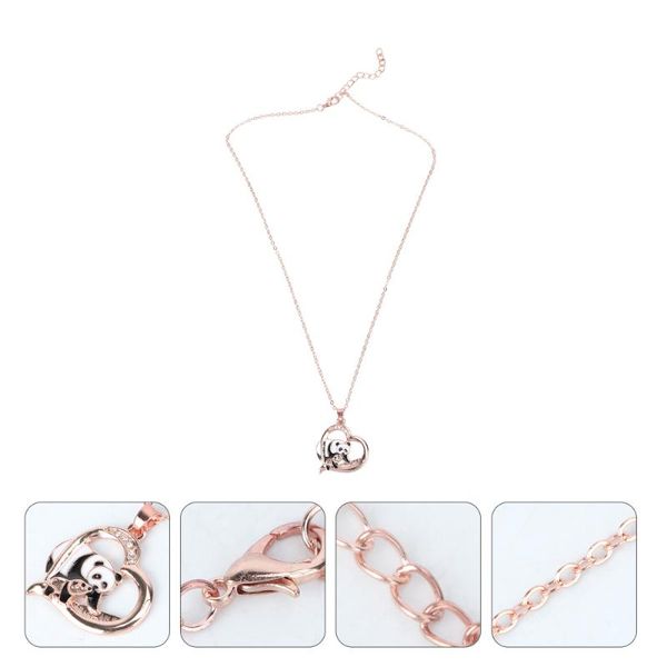 1pc parent-child panda necklace decorative neck chain stylish (golden) pendant necklaces, Silver
1pc parent-child panda necklace decorative neck chain stylish (golden) pendant necklaces, Silver