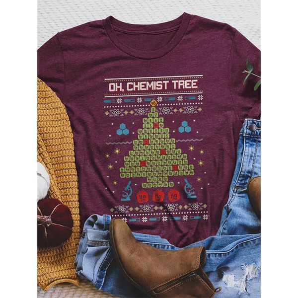 summer ladies t-shirt christmas square tree print round neck street casual home furnishing short sleeve loose comfortable, White
summer ladies t-shirt christmas square tree print round neck street casual home furnishing short sleeve loose comfortable, White