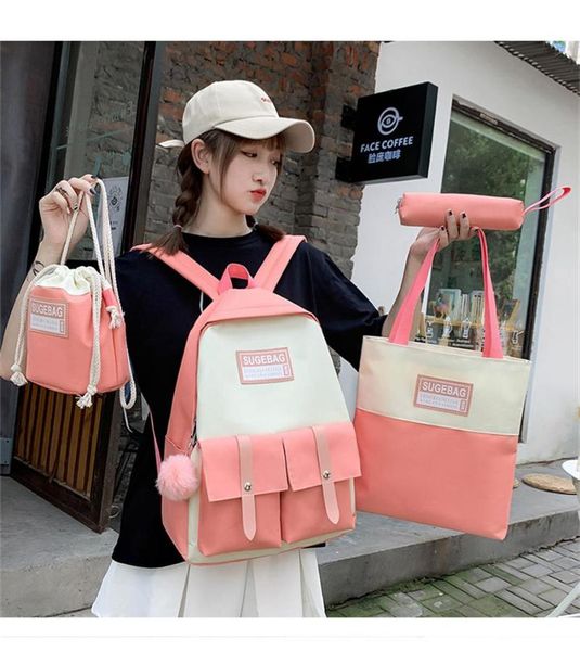 school bags 4 pcs set harajuku women lapbackpack canvas korea style for teenage girls kawaii college student kids book case
school bags 4 pcs set harajuku women lapbackpack canvas korea style for teenage girls kawaii college student kids book case
