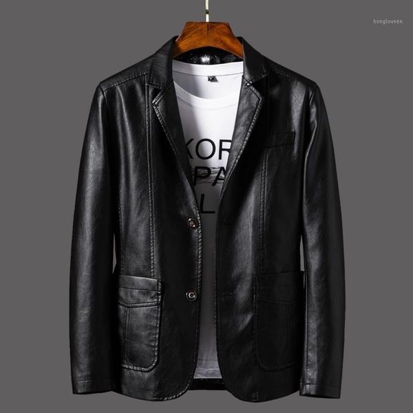 men's jackets 2021 brand clothing fashion casual leather jacket male slim fit business pu suit coats blazers, Black;brown
men's jackets 2021 brand clothing fashion casual leather jacket male slim fit business pu suit coats blazers, Black;brown