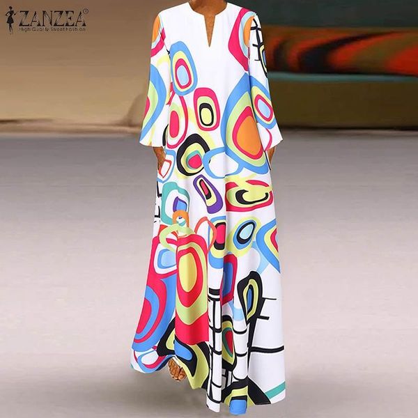 casual dresses geometric printed zanzea sundress women fashion bohemian maxi dress long sleeve v neck vestidos plus size holiday kaftan, Black;gray
casual dresses geometric printed zanzea sundress women fashion bohemian maxi dress long sleeve v neck vestidos plus size holiday kaftan, Black;gray