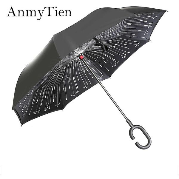 umbrellas reverse folding double layer inverted c hand holder stand rain windproof rolling over umbrella rain/sun women/men
umbrellas reverse folding double layer inverted c hand holder stand rain windproof rolling over umbrella rain/sun women/men