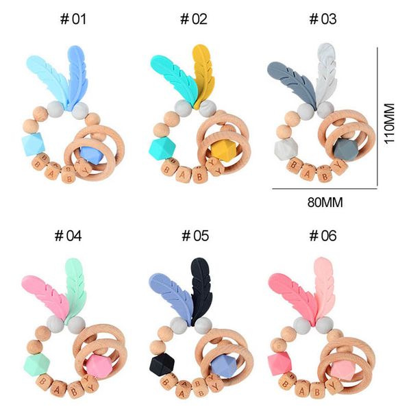 bracelet diy silicone baby pacifiers infant teether natural wooden teething beads newborn teeth practice toys feeding feather b7042
bracelet diy silicone baby pacifiers infant teether natural wooden teething beads newborn teeth practice toys feeding feather b7042