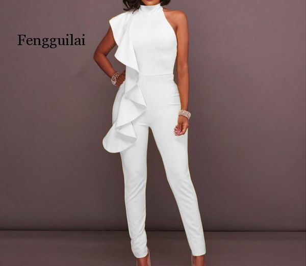 women's jumpsuits & rompers elegant ruffles women 2021 summer sleeveless black blue white long pencil pant bodycon tunic bandage overal, Black;white
women's jumpsuits & rompers elegant ruffles women 2021 summer sleeveless black blue white long pencil pant bodycon tunic bandage overal, Black;white