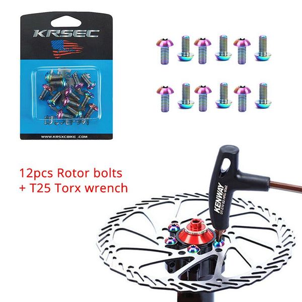 bike brakes krsec 12pcs m5x10mm disk brake rotor bolts titanium mtb t25 torx wrench mountain bicycle screw cycling parts
bike brakes krsec 12pcs m5x10mm disk brake rotor bolts titanium mtb t25 torx wrench mountain bicycle screw cycling parts