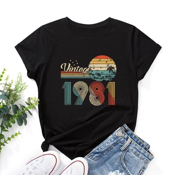 women's t-shirt vintage 1981 funny graphic tee for women short sleeve crewneck 100%cotton summer t-shirts female streetwear shirts clo, White
women's t-shirt vintage 1981 funny graphic tee for women short sleeve crewneck 100%cotton summer t-shirts female streetwear shirts clo, White