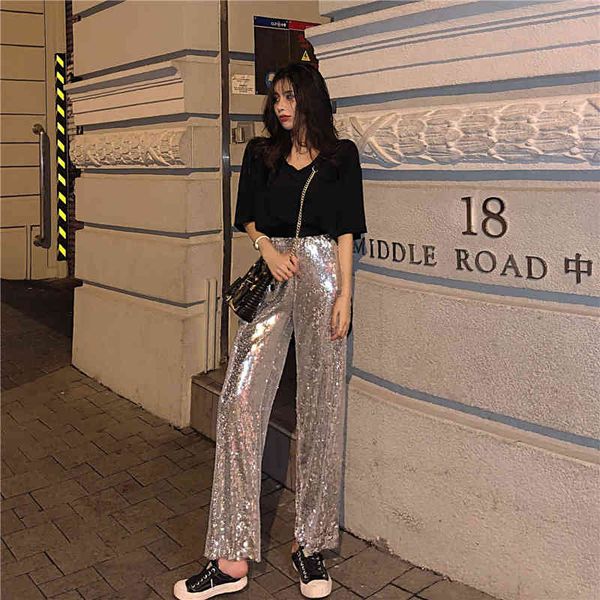 capri club gleaming women's Comfortable with quality temperamental party open pretty pants, Black;white
capri club gleaming women's Comfortable with quality temperamental party open pretty pants, Black;white