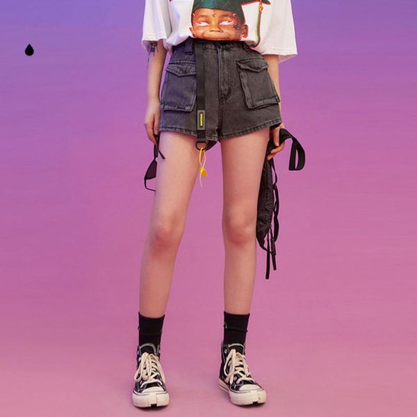 women's shorts denim summer women 2021 korean loose flavor retro chic curling wide leg, White;black
women's shorts denim summer women 2021 korean loose flavor retro chic curling wide leg, White;black