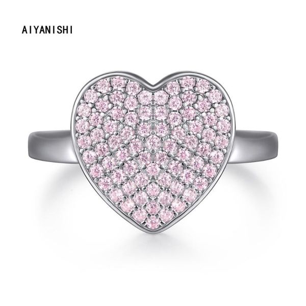 cluster rings aiyanishi classic lovers pink heart 925 sterling silver sona promise wedding band for women bridal party finger gift, Golden;silver
cluster rings aiyanishi classic lovers pink heart 925 sterling silver sona promise wedding band for women bridal party finger gift, Golden;silver