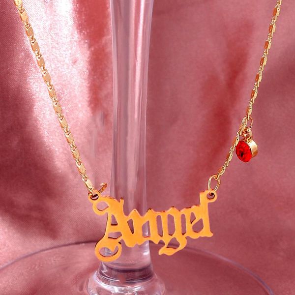 minimalist small crystal pendant necklaces for women gold color angel letter metal chain necklace collar korea jewelry girl gift, Silver
minimalist small crystal pendant necklaces for women gold color angel letter metal chain necklace collar korea jewelry girl gift, Silver