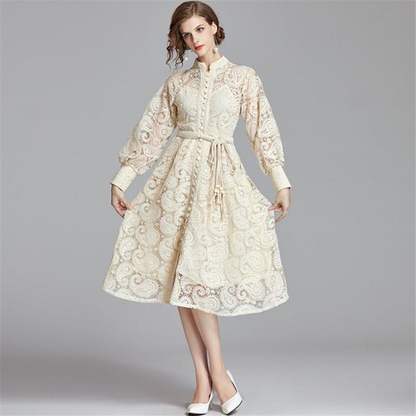 casual dresses 2021 spring designer runway lace dress women clothes elegant lantern sleeve hollow out vintage holiday party robe femme vesti, Black;gray
casual dresses 2021 spring designer runway lace dress women clothes elegant lantern sleeve hollow out vintage holiday party robe femme vesti, Black;gray